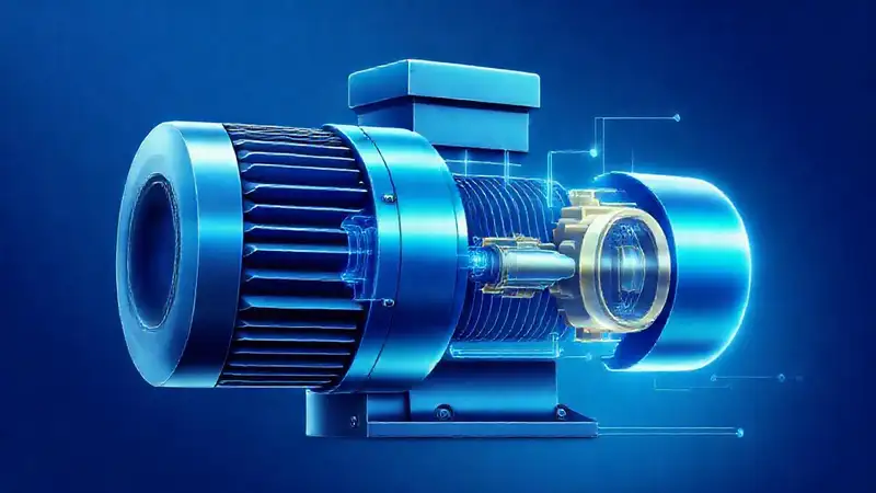 Motor axial vibrante: diseño técnico futurista