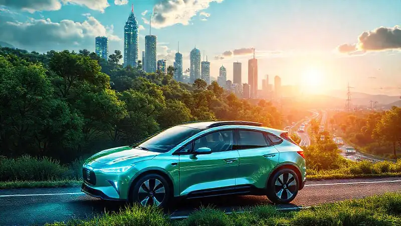 Un futuro urbano verde y brillante