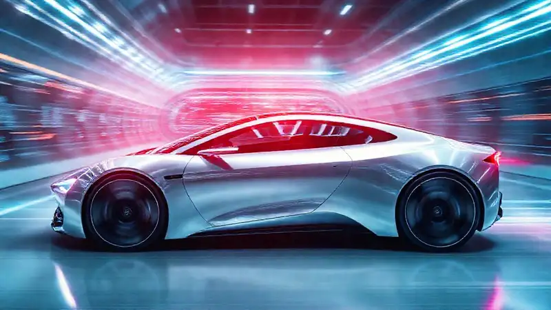 Coche eléctrico futurista