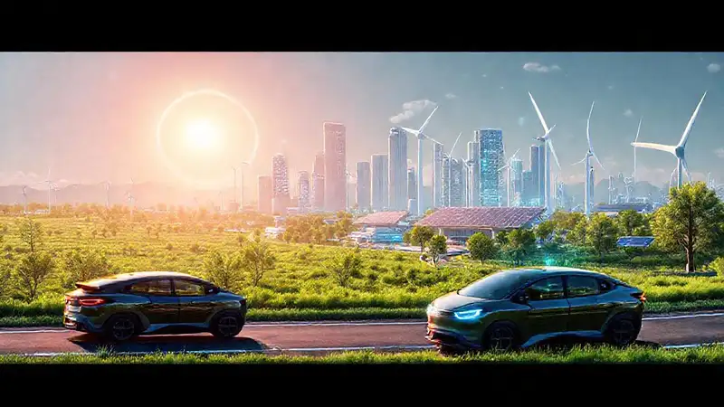 Una ciudad futurista y sostenible brilla